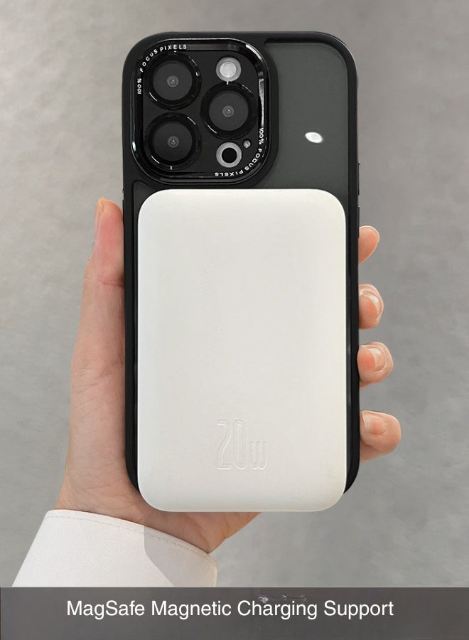 حالة iPhone 17 Pro Max شفافة مع حافة معدنية، وقوة مغناطيسية MagSafe، تصميم رفيع مقاوم للصدمات وأنيق - Image 2